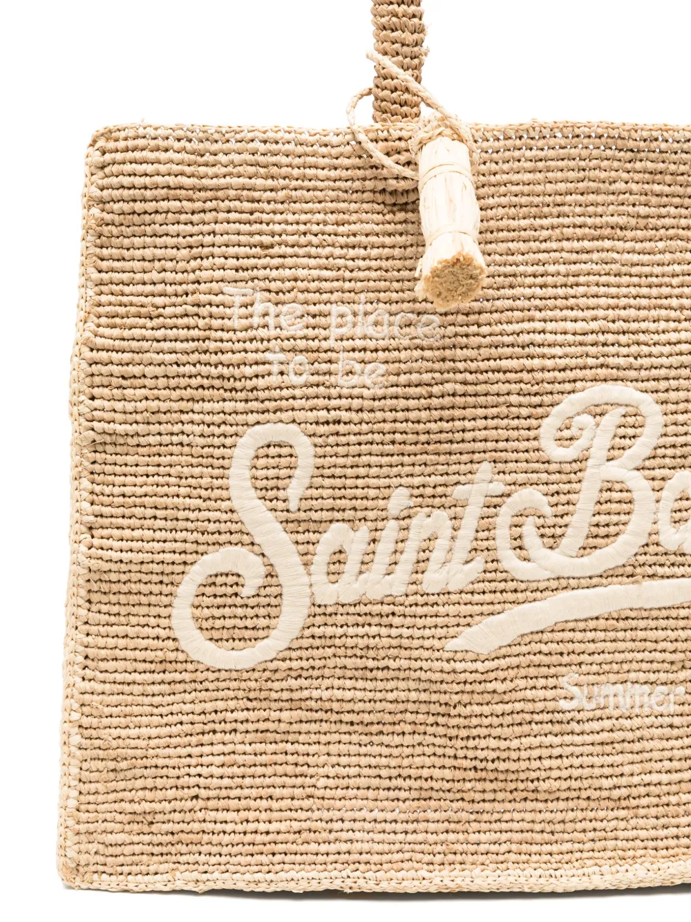 MC2 Saint Barth Vanity raffia shopper Beige