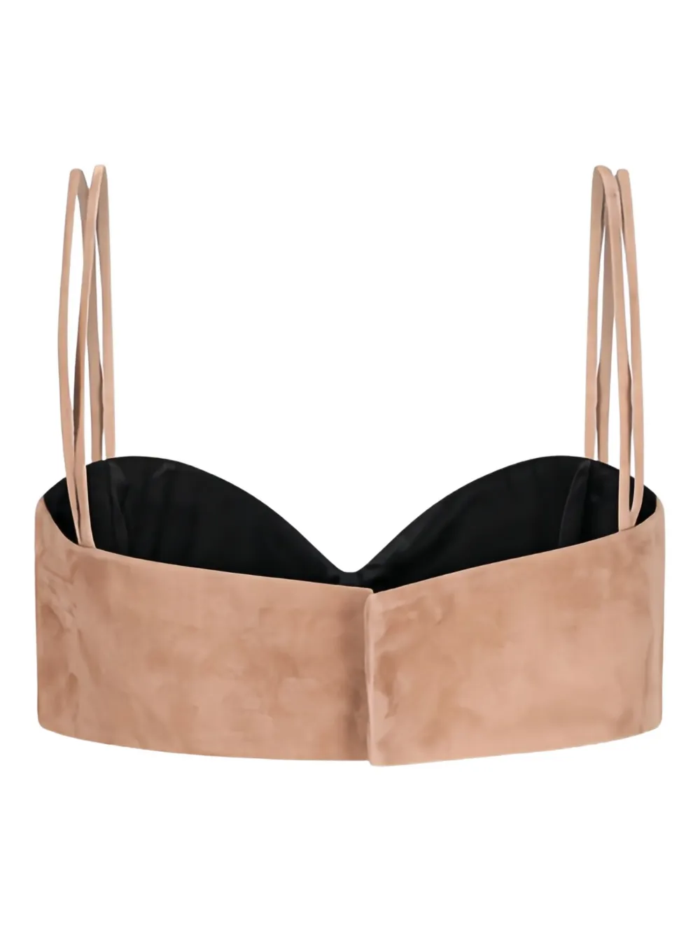 Magda Butrym sweetheart suede top - Bruin