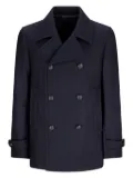Tagliatore double-breasted herringbone coat - Blue