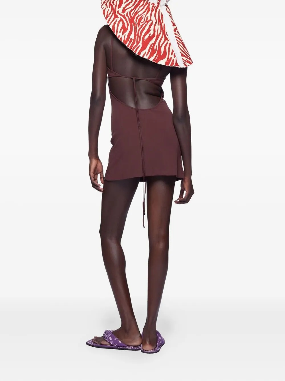 The Attico ribbed mini dress Bruin