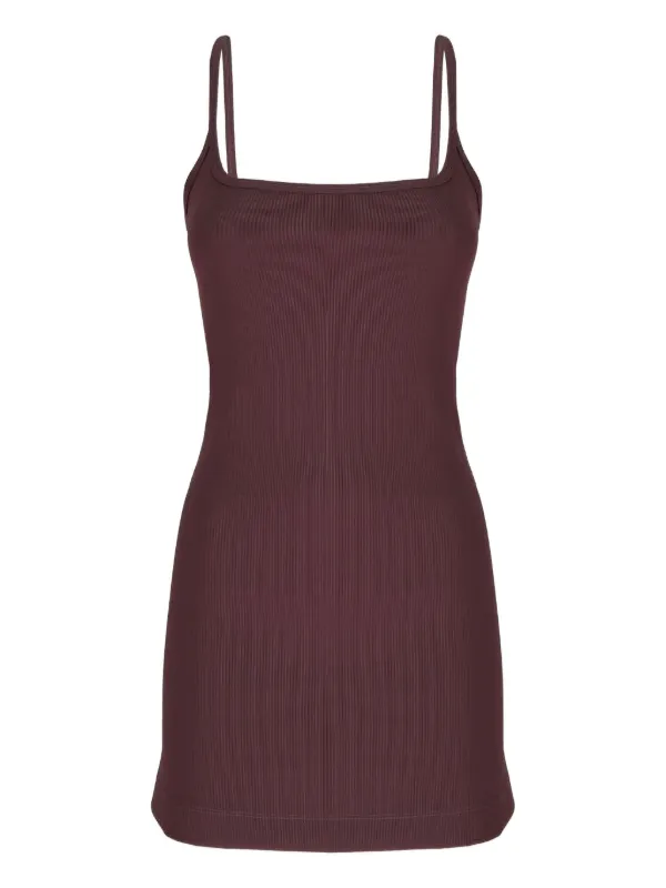 ワンピース THE ATTICO Ribbed mini dress Brown 250WCA00348 The Attico Ribbed Mini Dress | Brown | FARFETCH PH