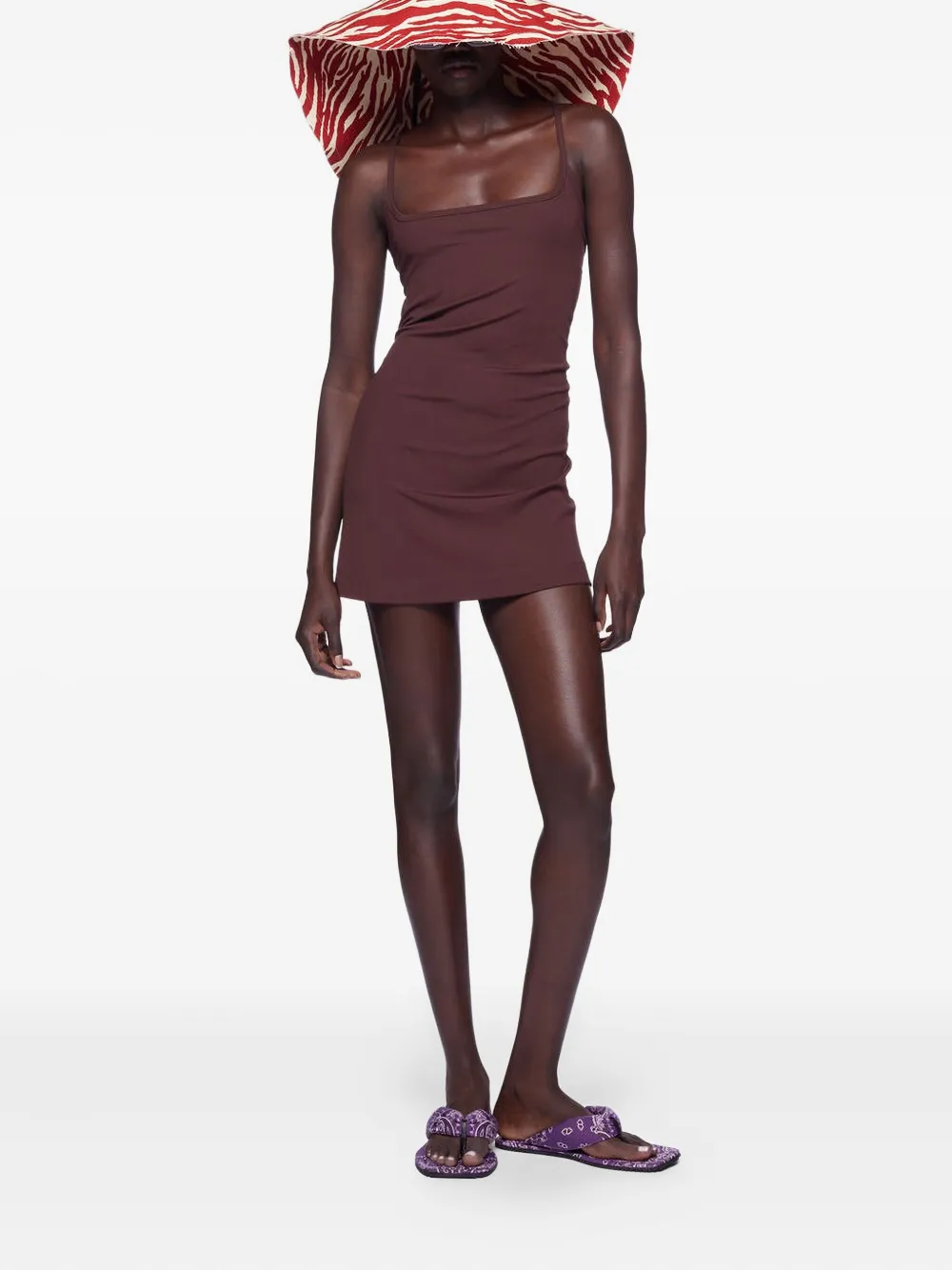 The Attico ribbed mini dress Bruin