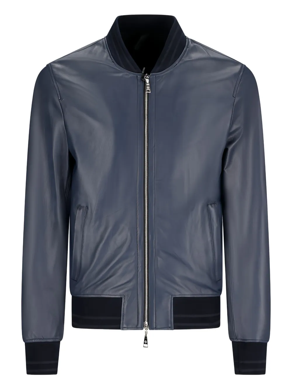 leather bomber jacket