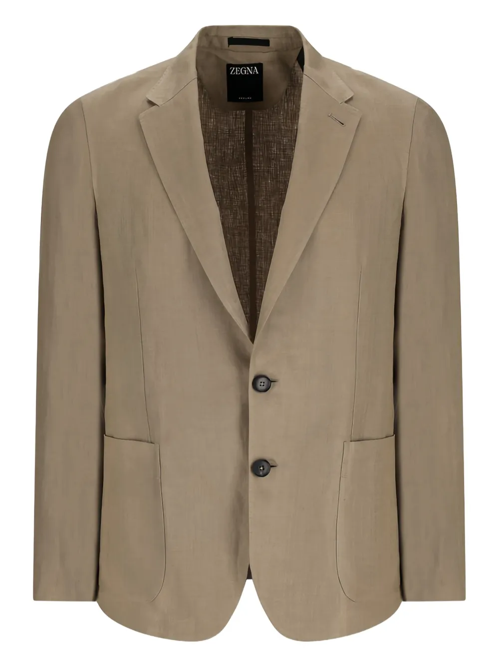 single-breasted linen jacket