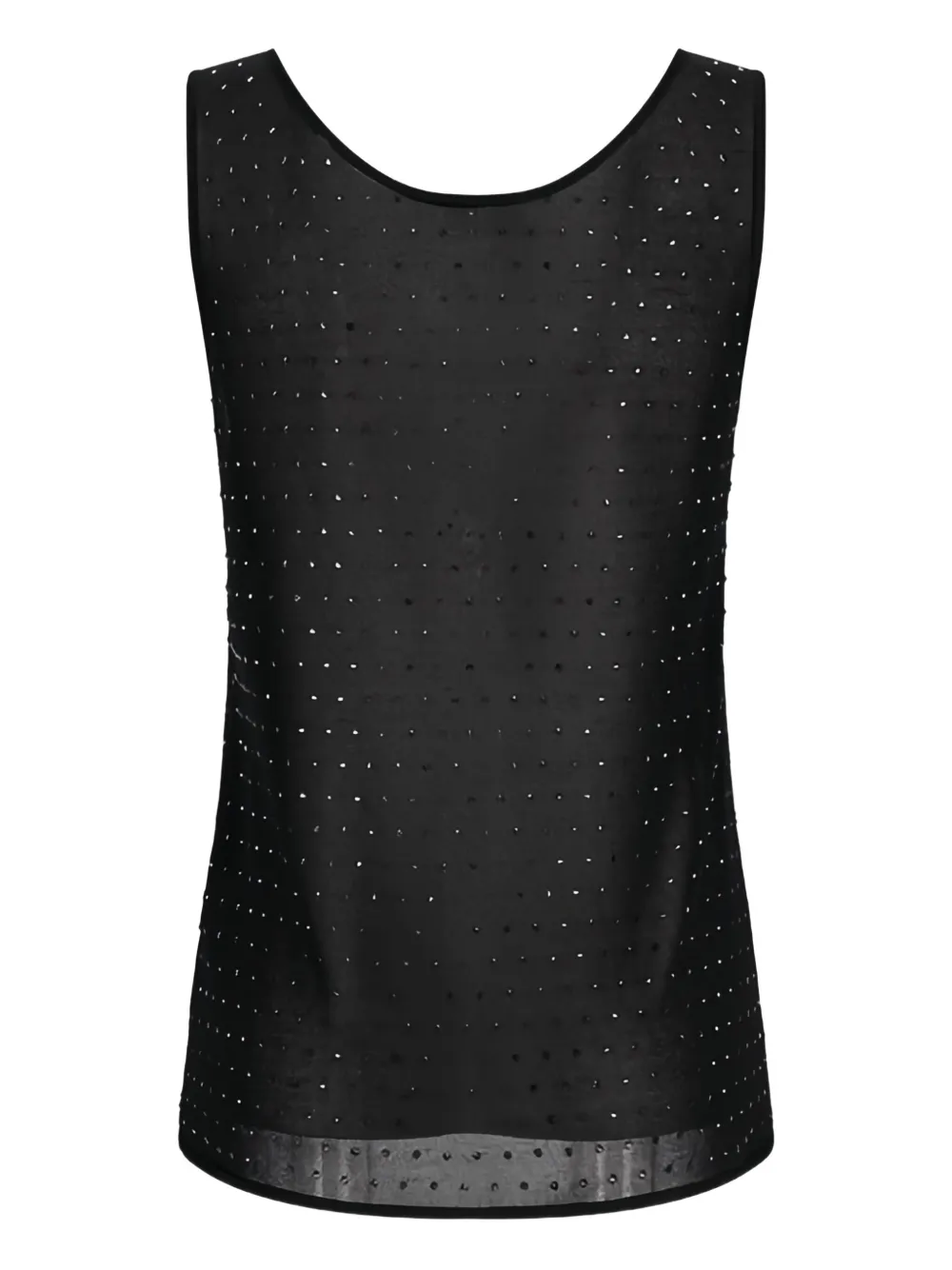 Blumarine crystal-embellished sleeveless top - Zwart