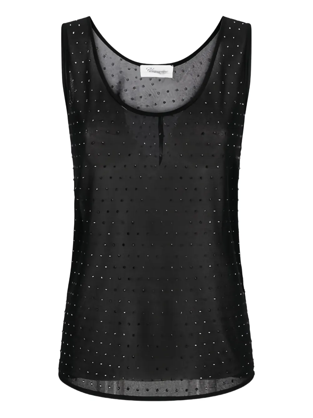 crystal-embellished sleeveless top