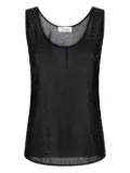Blumarine crystal-embellished sleeveless top - Black