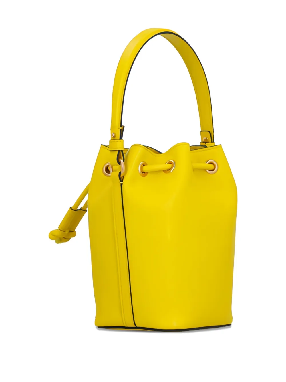 Valentino Vlogo Drawstring Bucket Bag In Yellow