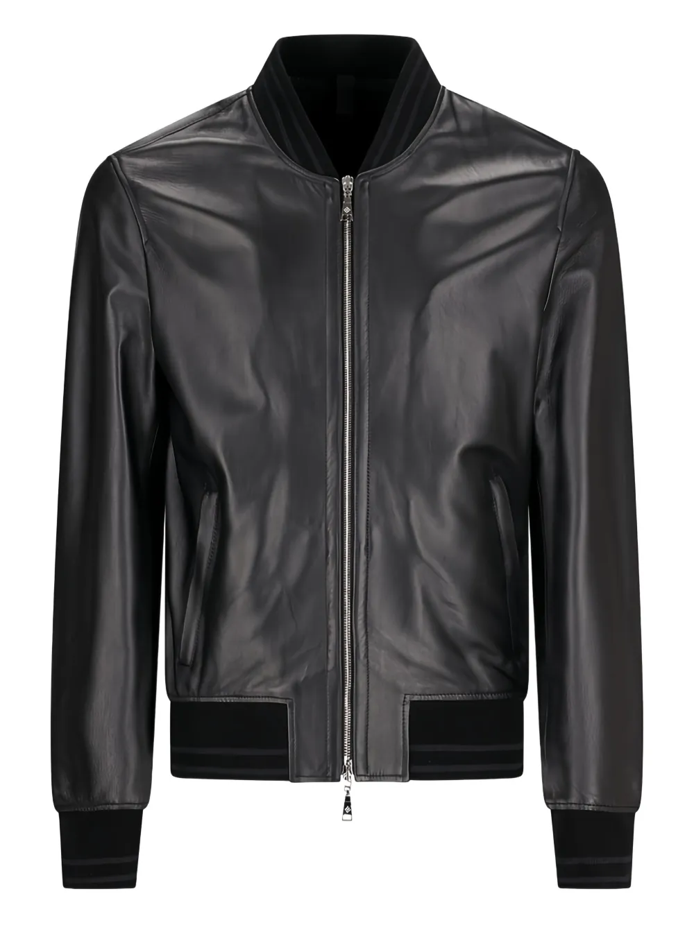 leather bomber jacket