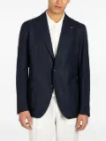 Tagliatore single-breasted patch-pocket blazer - Blue