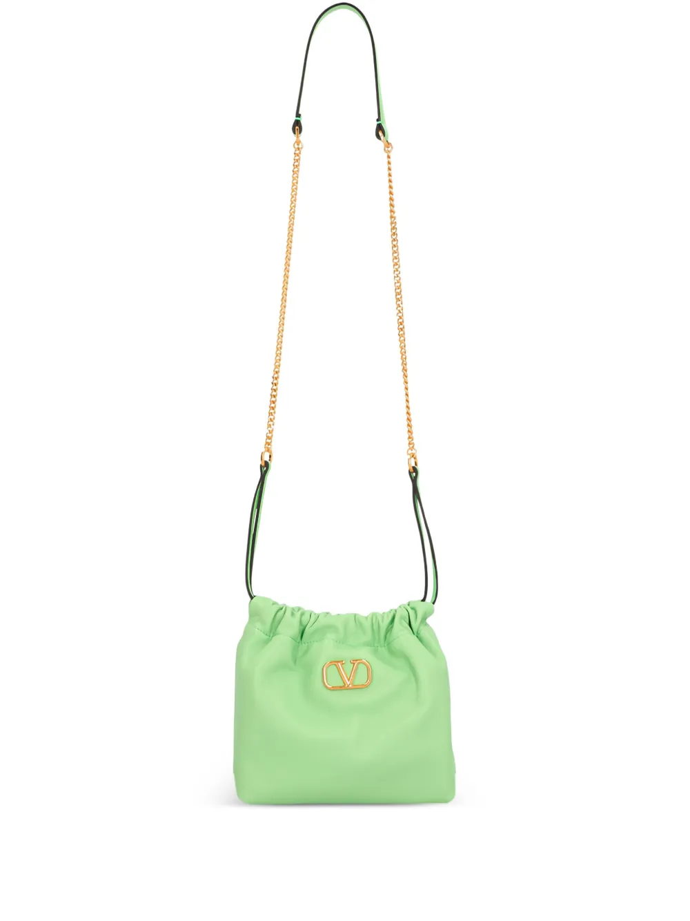 Valentino Mini Drawstring Shoulder Bag In Green