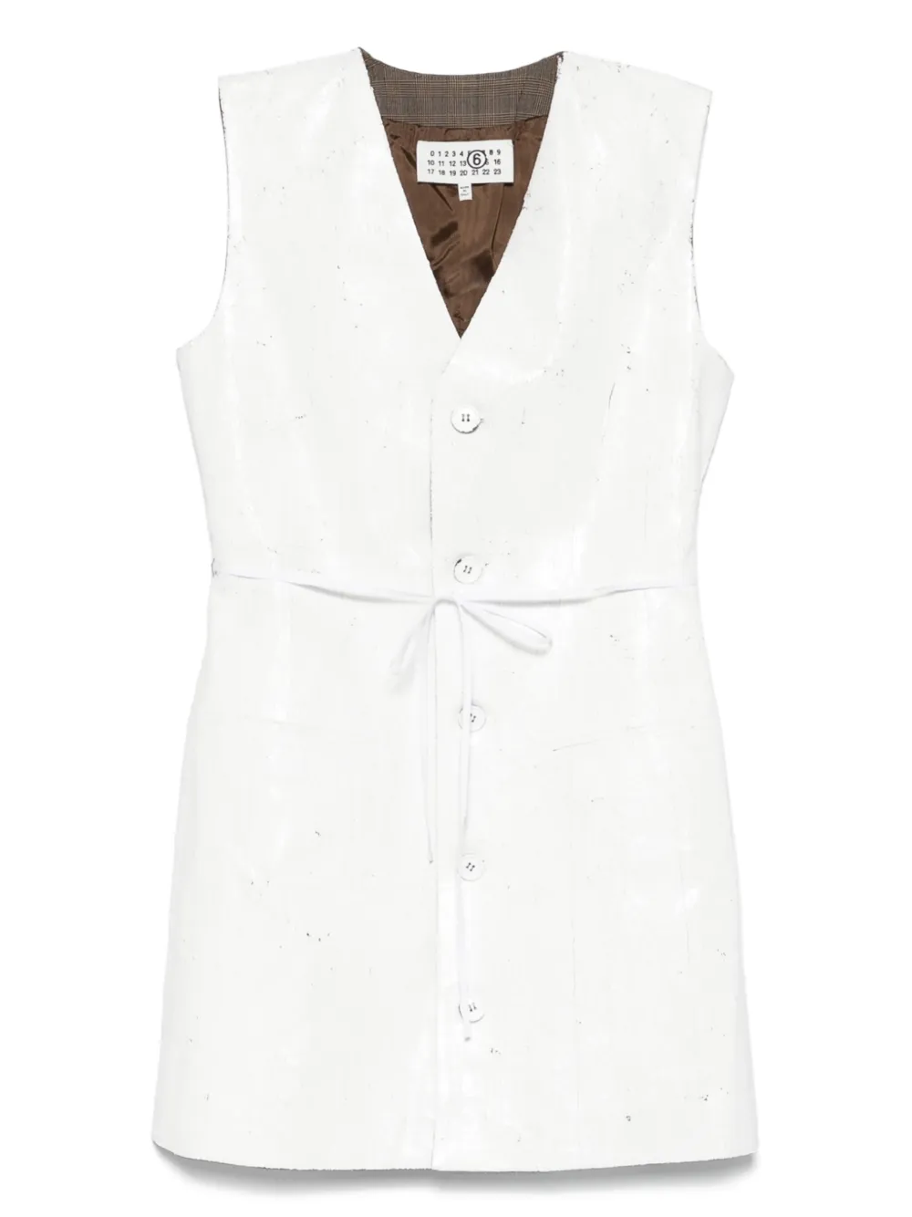 MM6 Maison Margiela Gilet met V-hals Wit