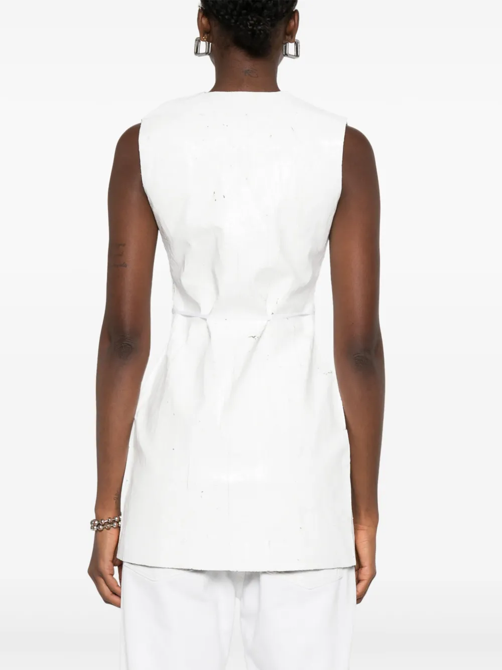 MM6 Maison Margiela Gilet met V-hals Wit