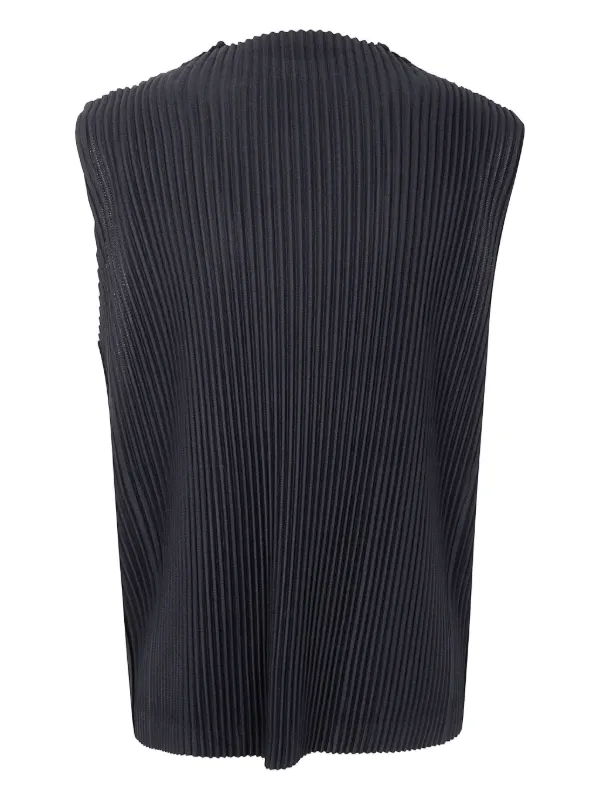 Homme Plissé Issey Miyake plissé-effect Top | Black | FARFETCH CA