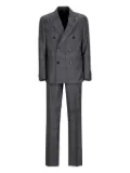 Lardini double-breasted checked suit - Grey