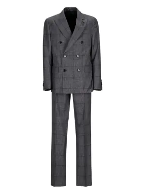 Lardini ピンストライプ ダブルスーツ | ブルー | FARFETCH JP