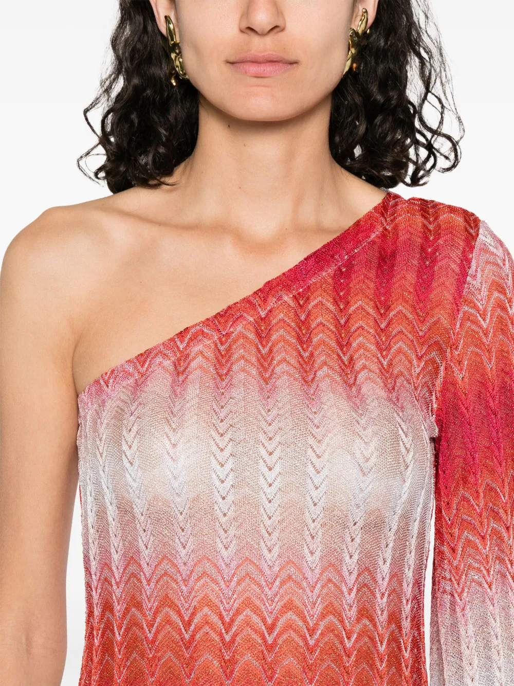 Missoni Asymmetrische mini-jurk Rood
