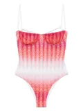 Missoni underwire-cup swimsuit - Red