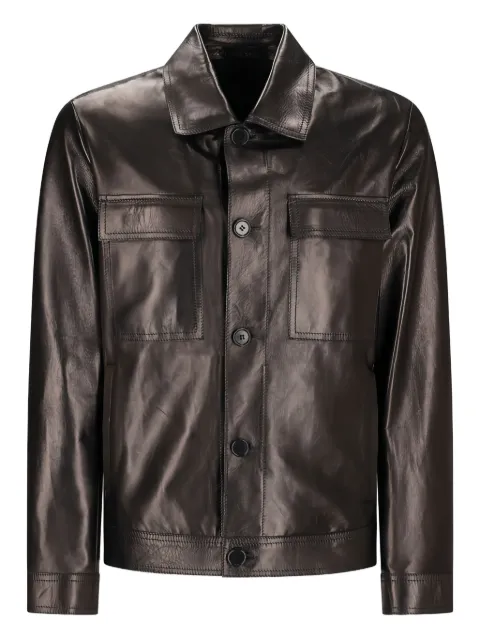 Salvatore Santoro leather shirt jacket 