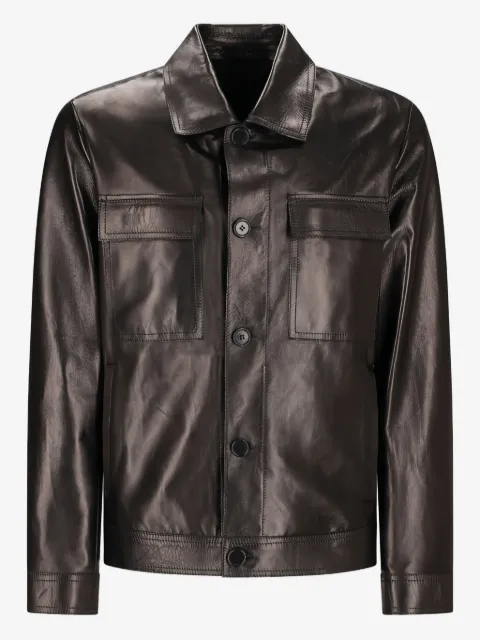 Salvatore Santoro leather shirt jacket 
