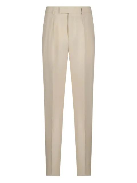 Zegna pantalon en lin à plis