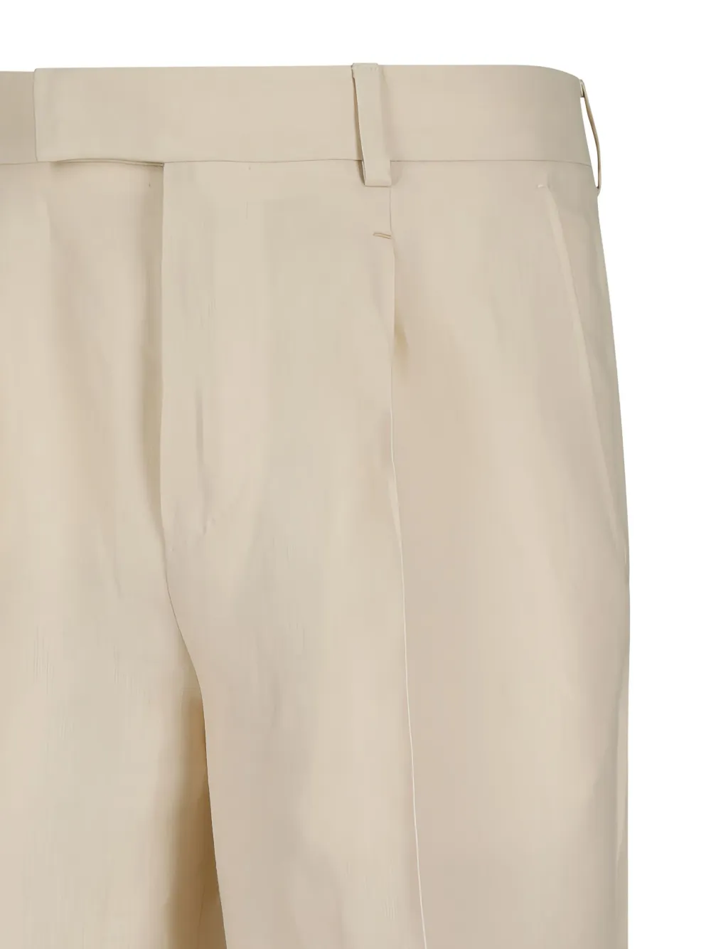 Zegna Linnen plooibroek Beige