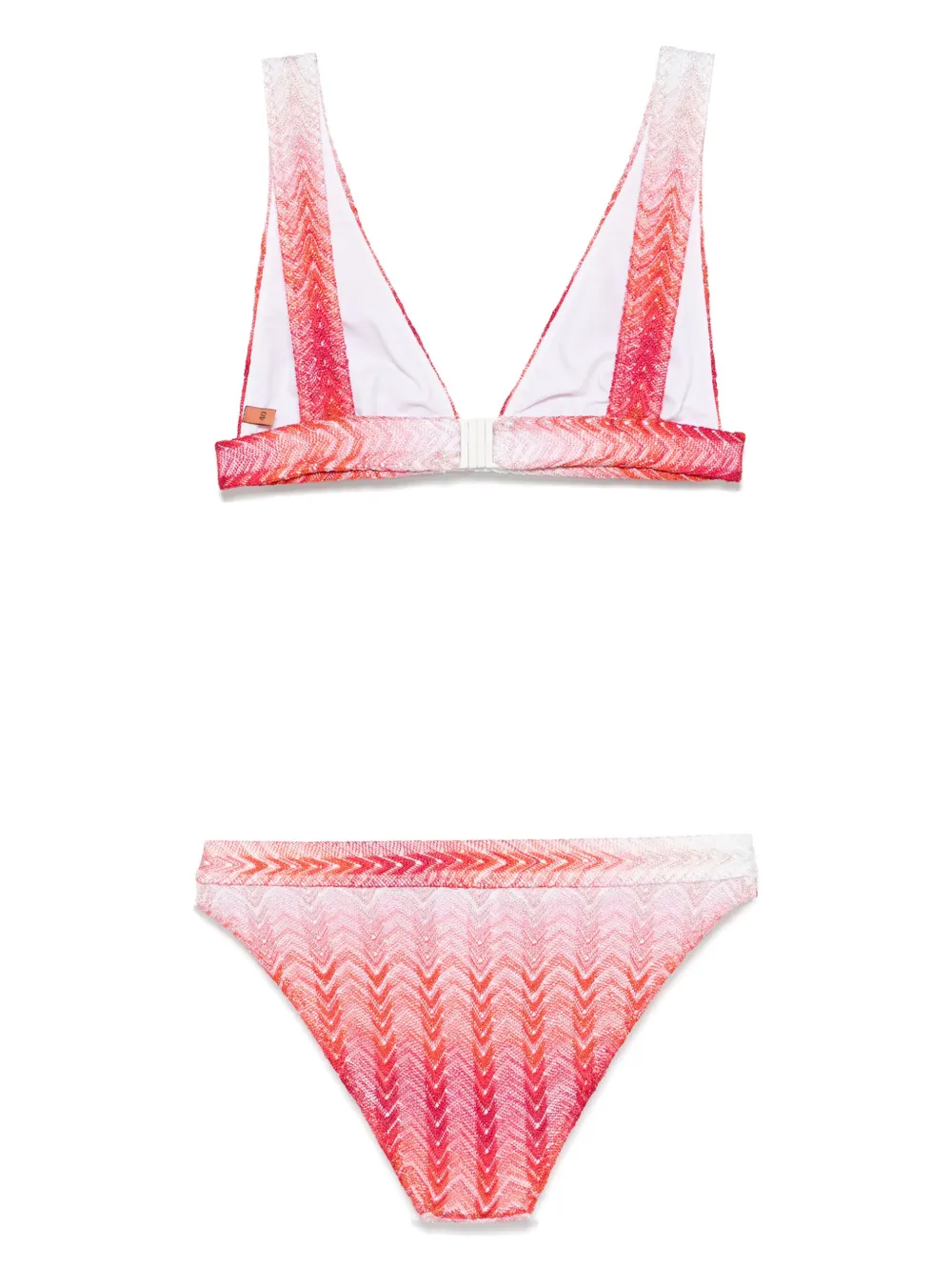 Missoni Bikini met chevron streep Rood