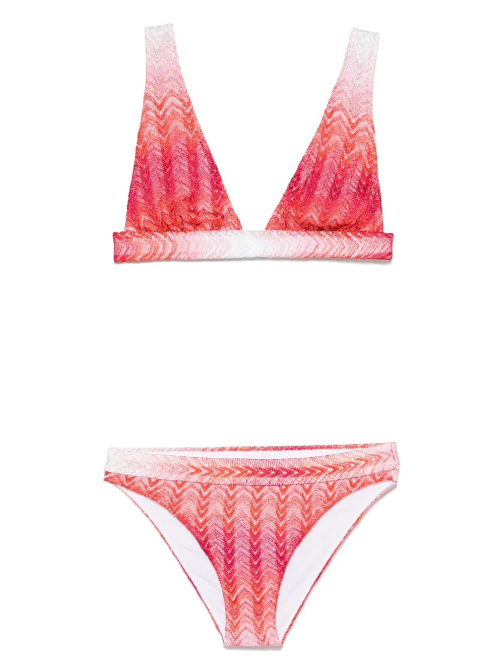 Missoni Bikini met chevron streep Rood