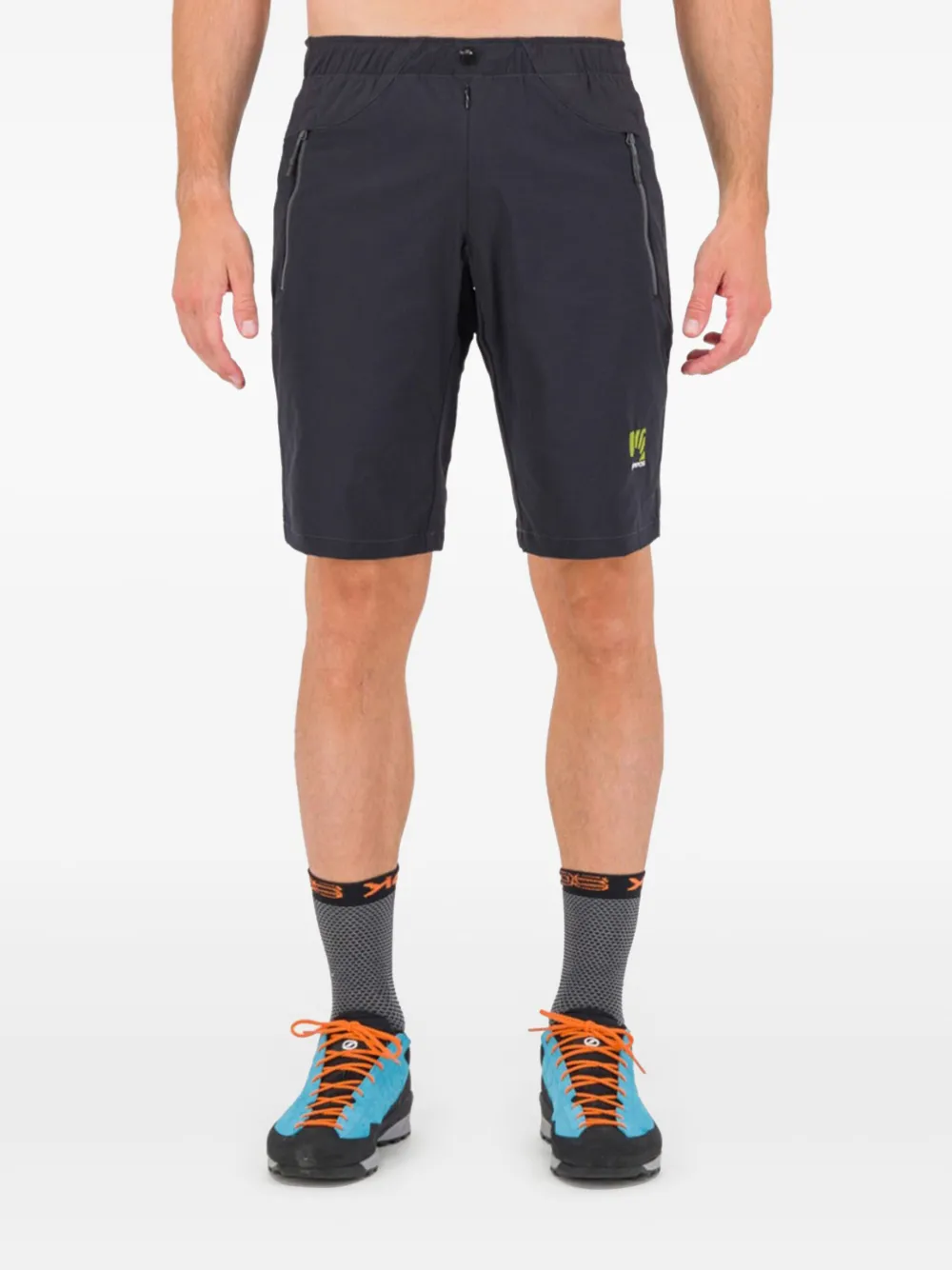 KARPOS Shorts met logoprint - Zwart