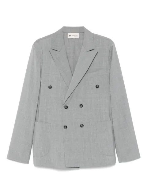 The Editor mélange-effect blazer 