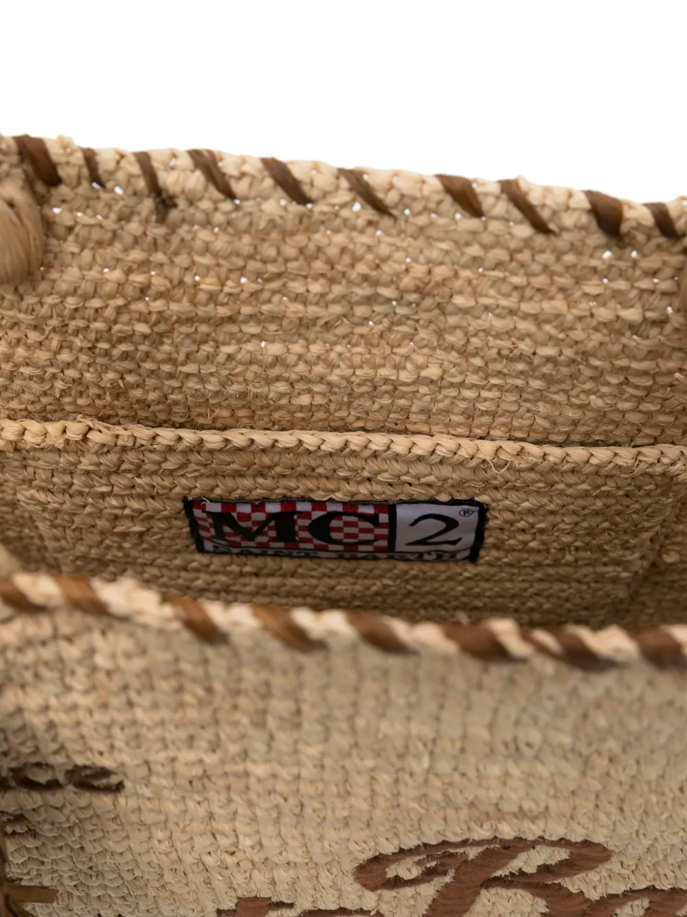 MC2 Saint Barth Vanity raffia shopper Beige