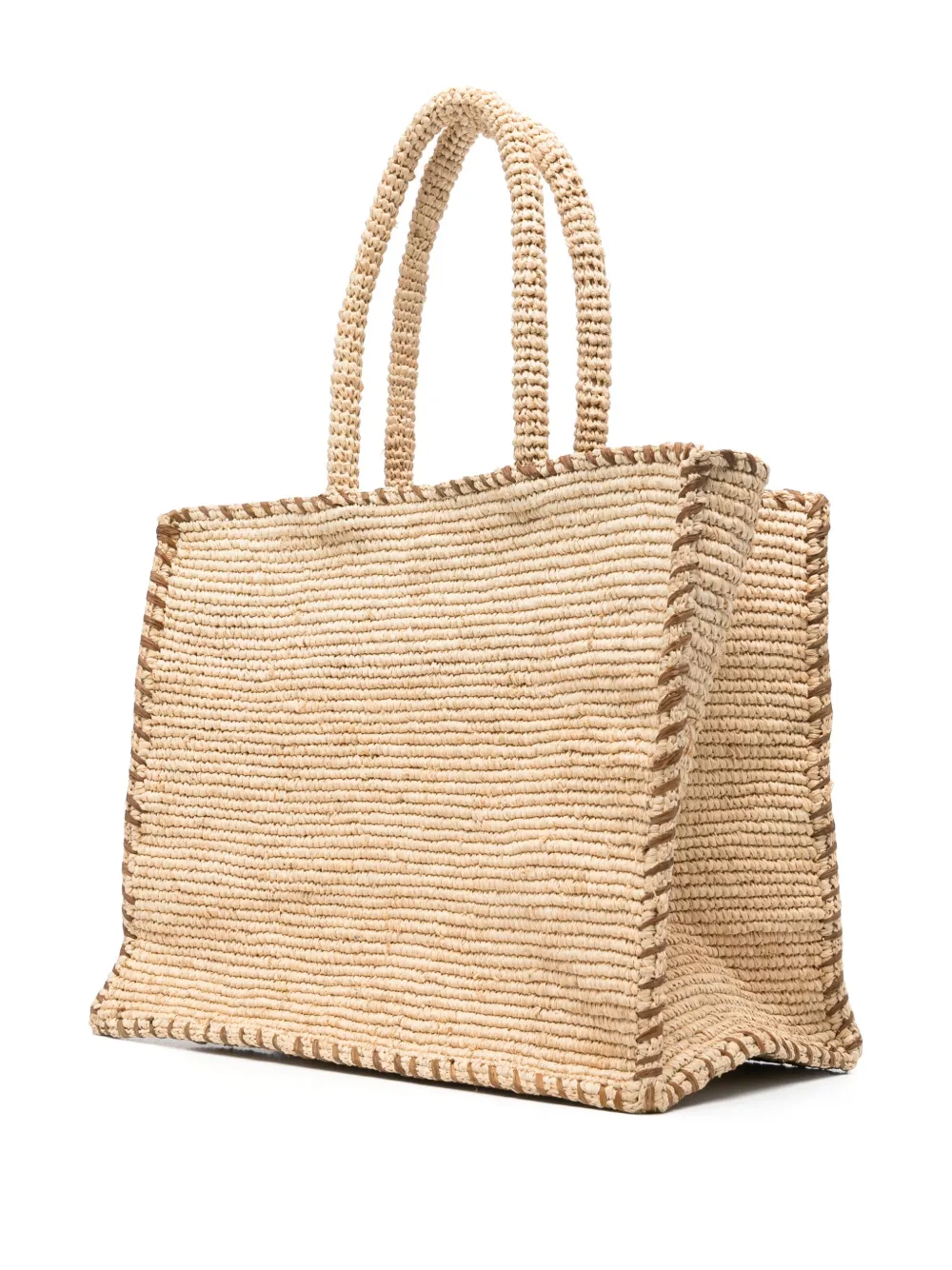 MC2 Saint Barth Vanity raffia shopper Beige