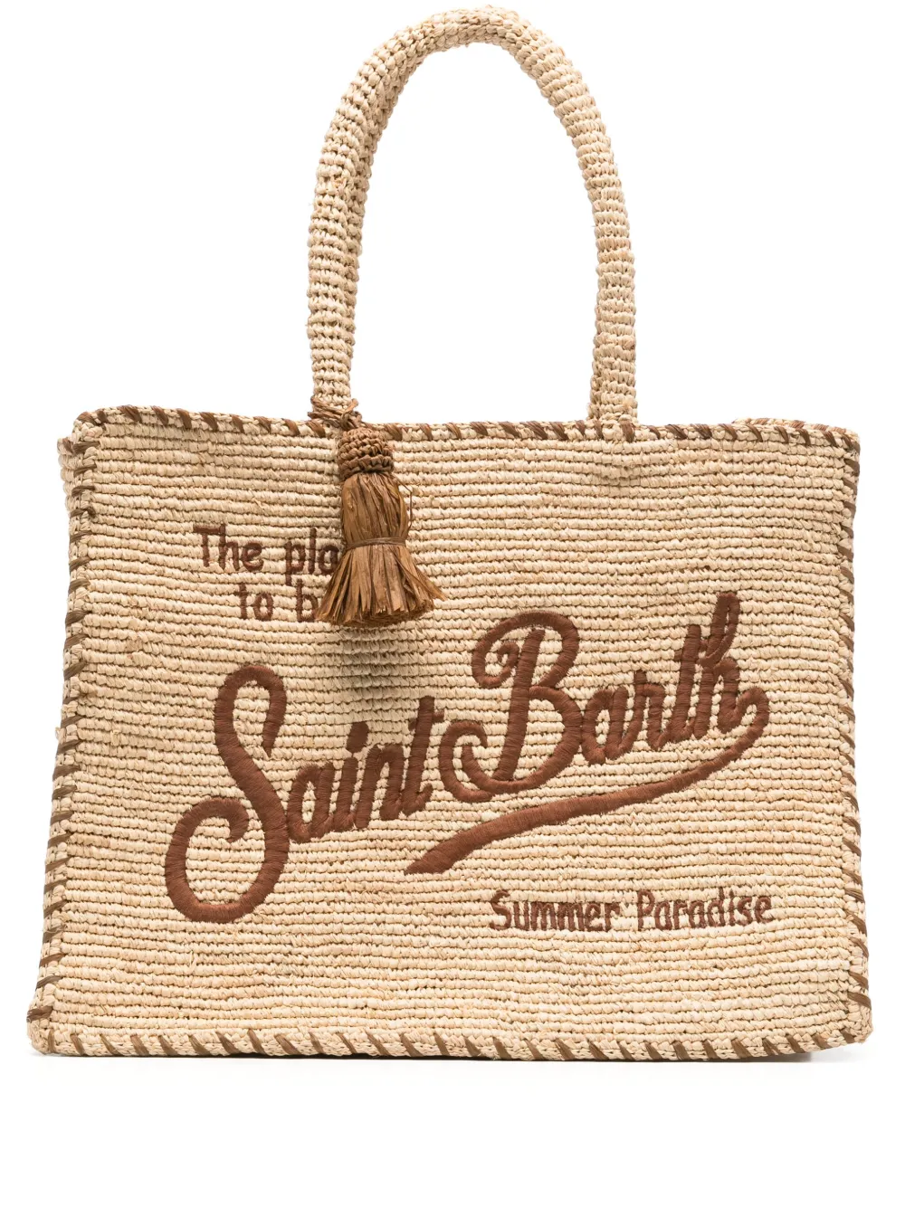 MC2 Saint Barth Vanity ラフィア ハンドバッグ - ニュートラル MC2 Saint Barth Vanity ラフィア ハンドバッグ - ニュートラル