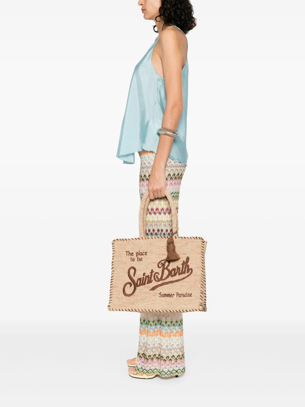 MC2 Saint Barth Vanity raffia shopper - Beige