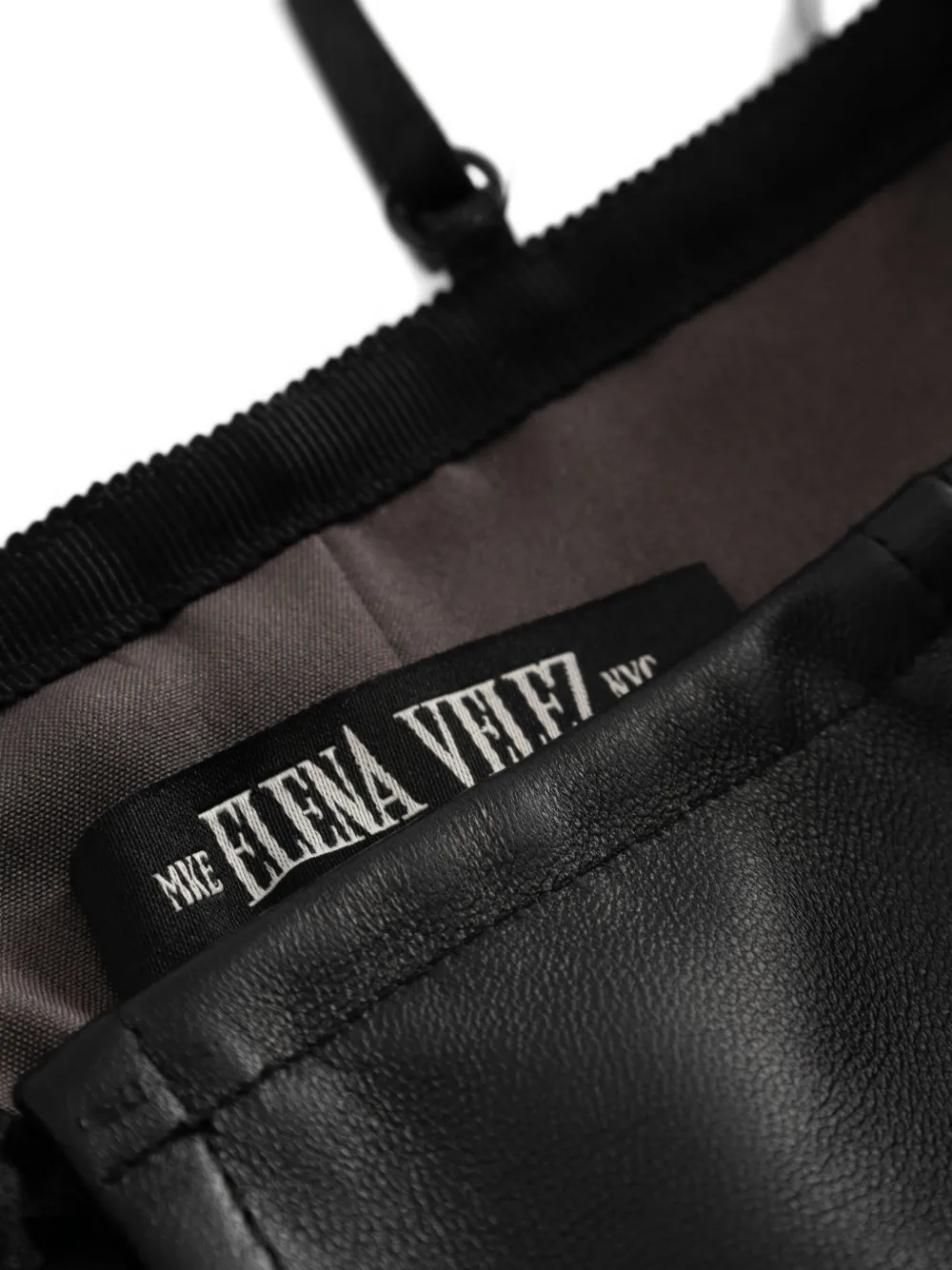 Elena Velez Zip-up Corset Top In Black