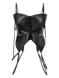 Elena Velez zip-up corset top - Black