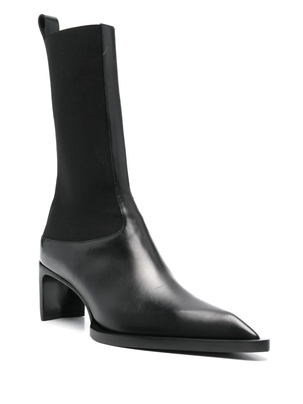 Jil Sander 60mm leather Chelsea ankle boots Black