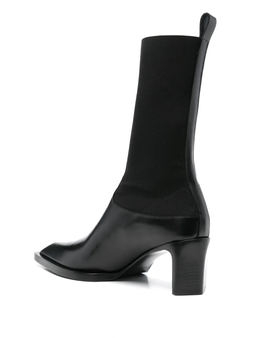 Jil Sander 60mm leather Chelsea ankle boots Black
