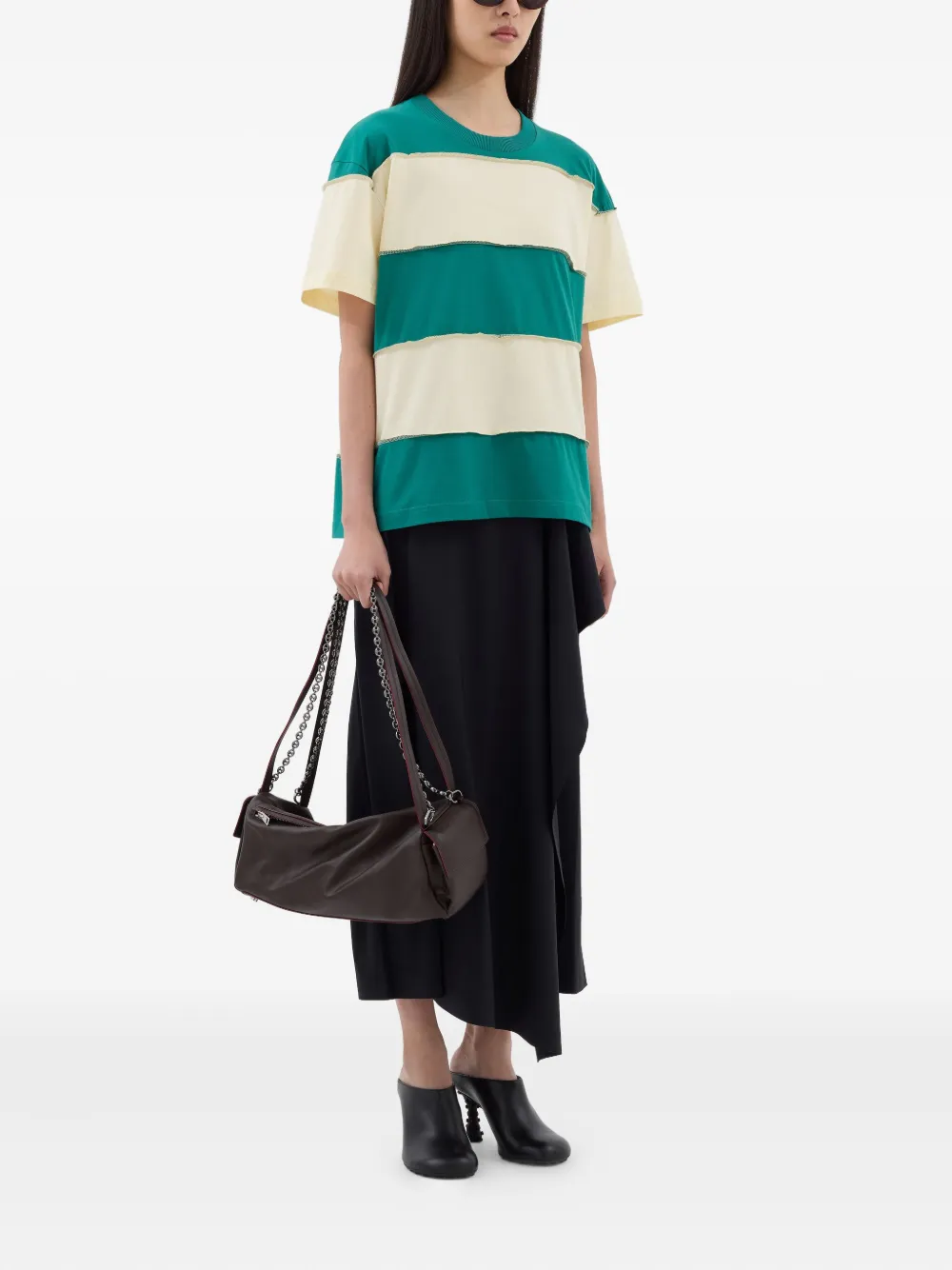 Sunnei Gestreept T-shirt Groen