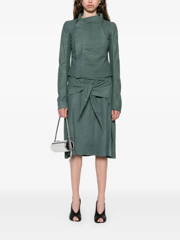 リックオウエンスレザースカート Rick Owens レザースカート | グリーン | FARFETCH JP