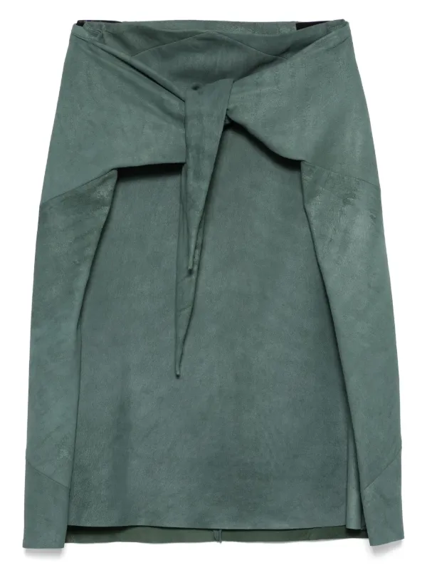 リックオウエンスレザースカート