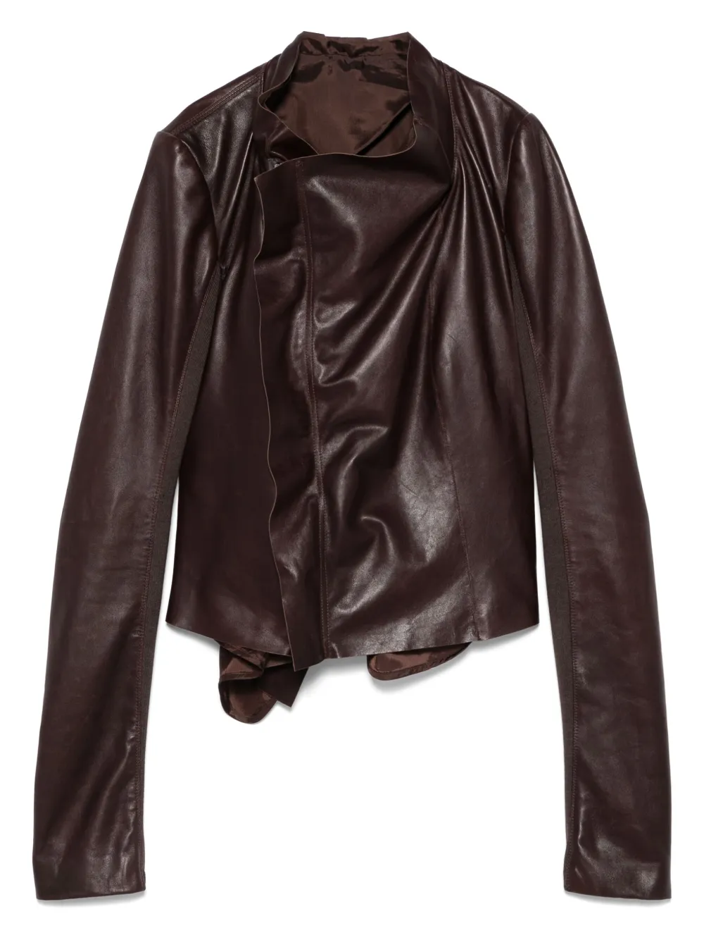 Rick Owens Bikerjack met lage hals Bruin