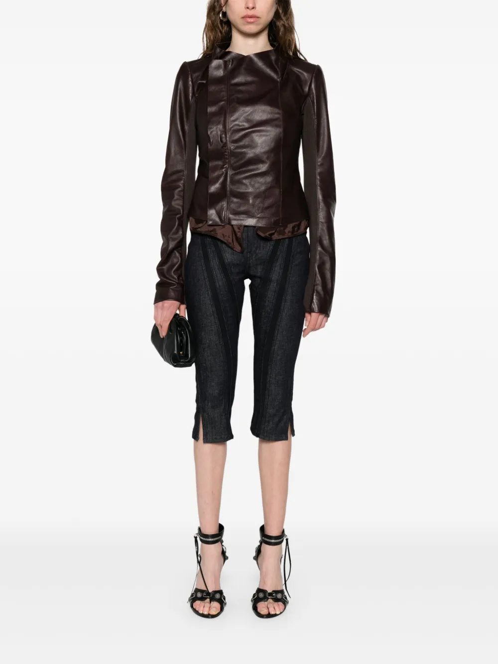 Rick Owens low-neck biker jacket | Biker Jackets | Image 2