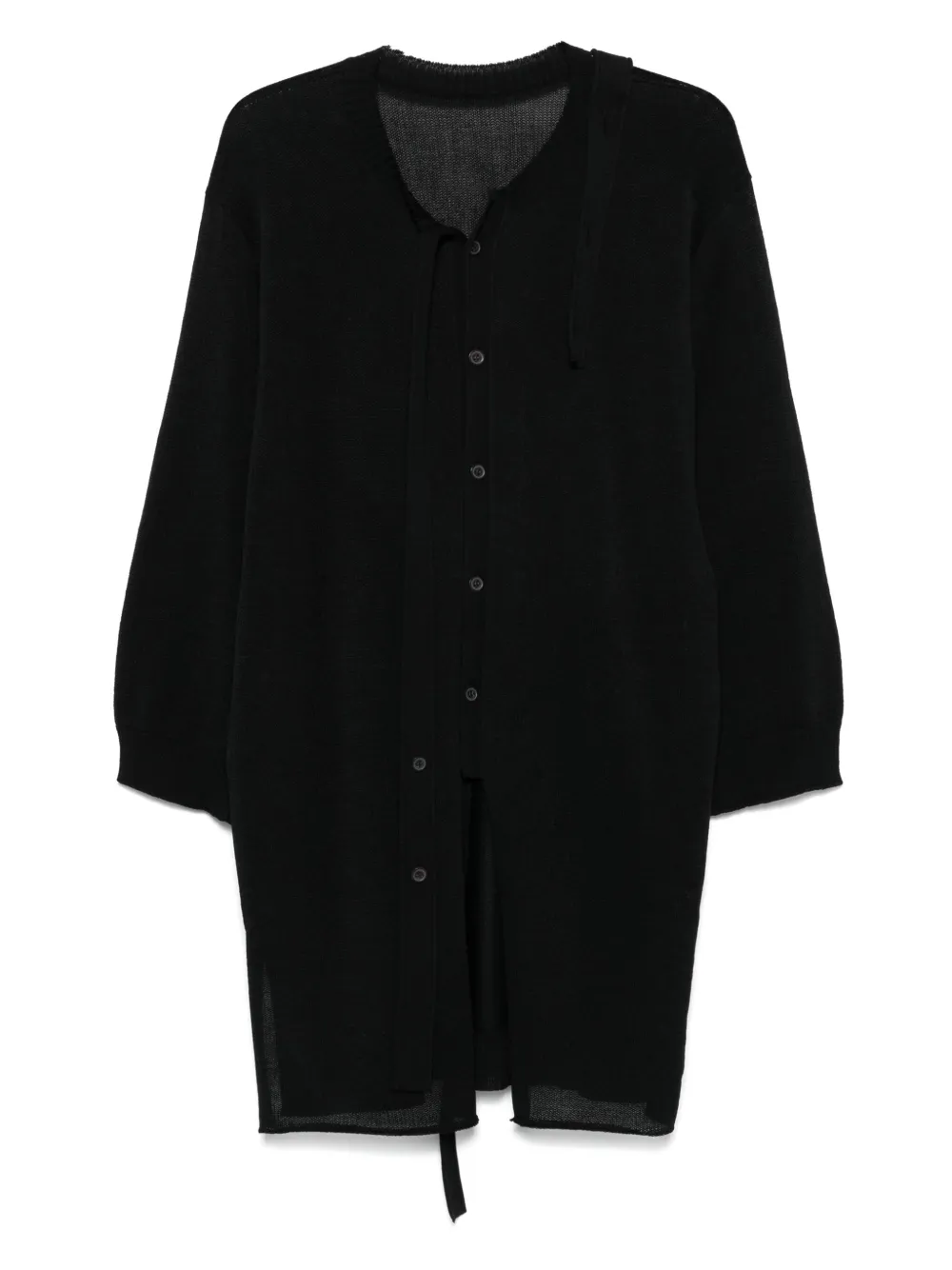 Shop Issey Miyake Draped Knitted Cardigan