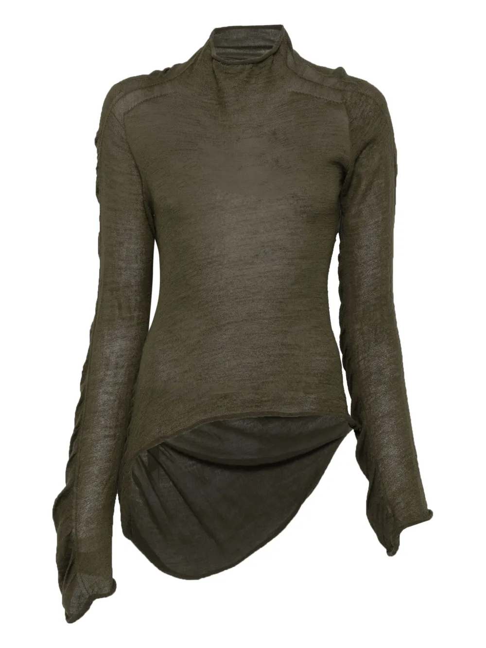 Issey Miyake top con cuello redondo | verde | Image 1