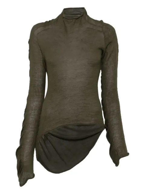 Issey Miyake top con cuello redondo
