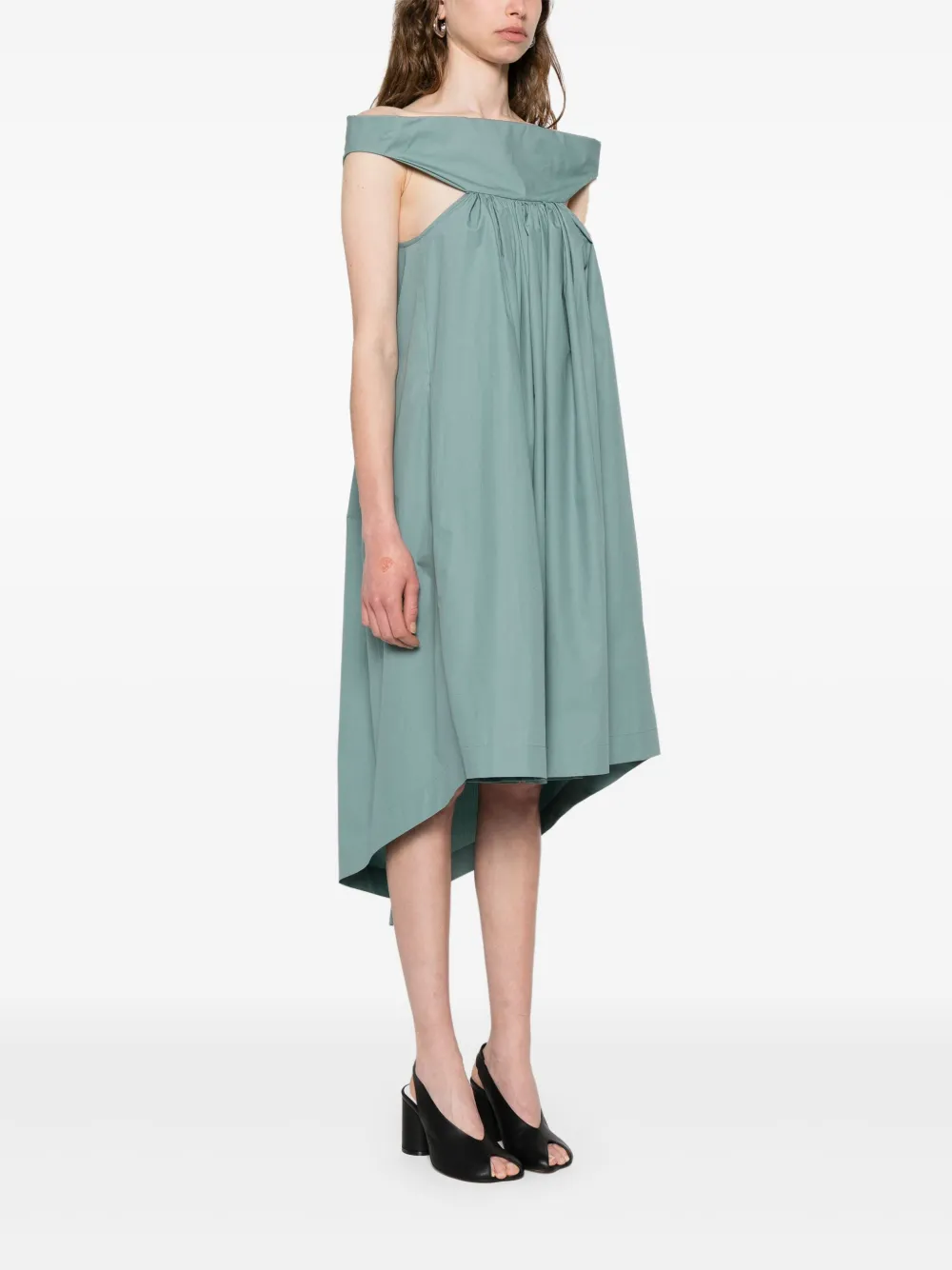Rick Owens Asymmetrische midi-jurk Groen