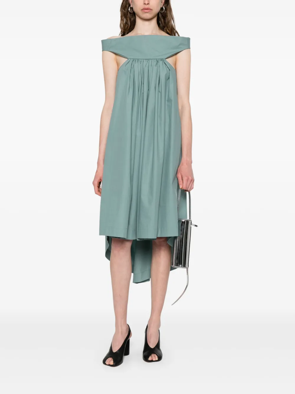 Rick Owens Asymmetrische midi-jurk - Groen