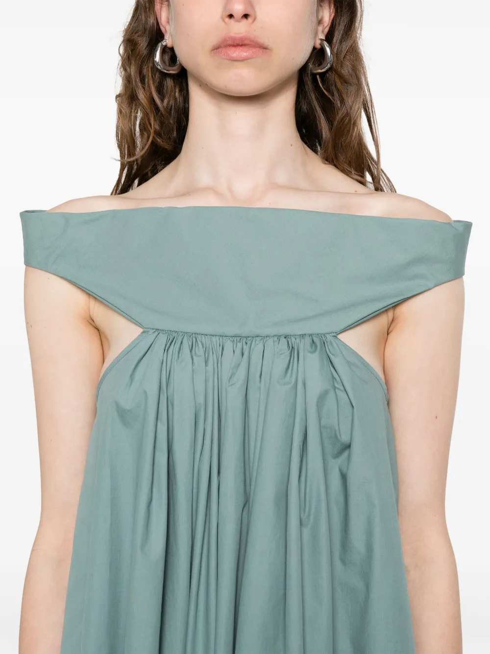 Rick Owens Asymmetrische midi-jurk Groen