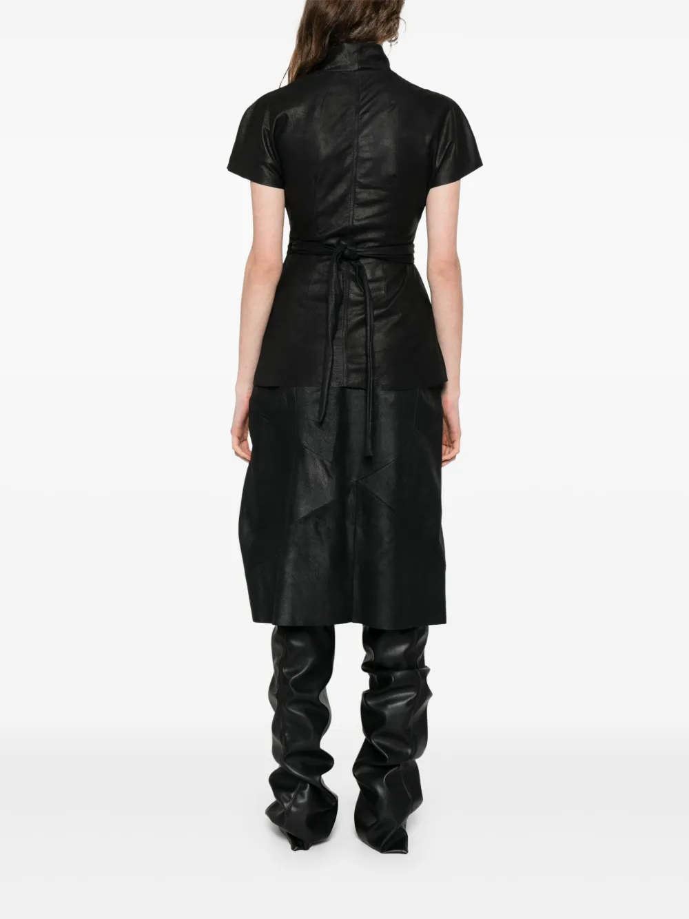 Rick Owens Leren top Zwart